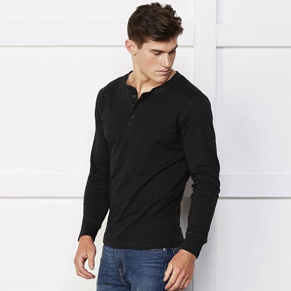 Long Sleeve Henley T Shirt