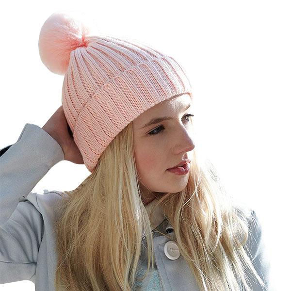 Ribbed Bobble Beanie