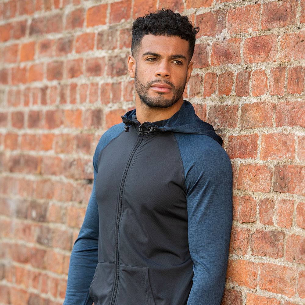 Men's Contrast Sports Zip Hoodie